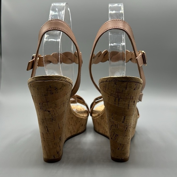 Nine West Brette Cork Platform Wedge Sandals Women's Size 9.5 - Picture 4 of 9